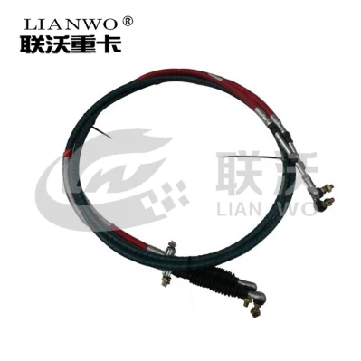 Sinotruk HOWO A7 Select Gear Cable Flexível Wg9725240204 3400mm Peças de reposição originais